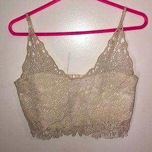 Lace white bralette or festival top